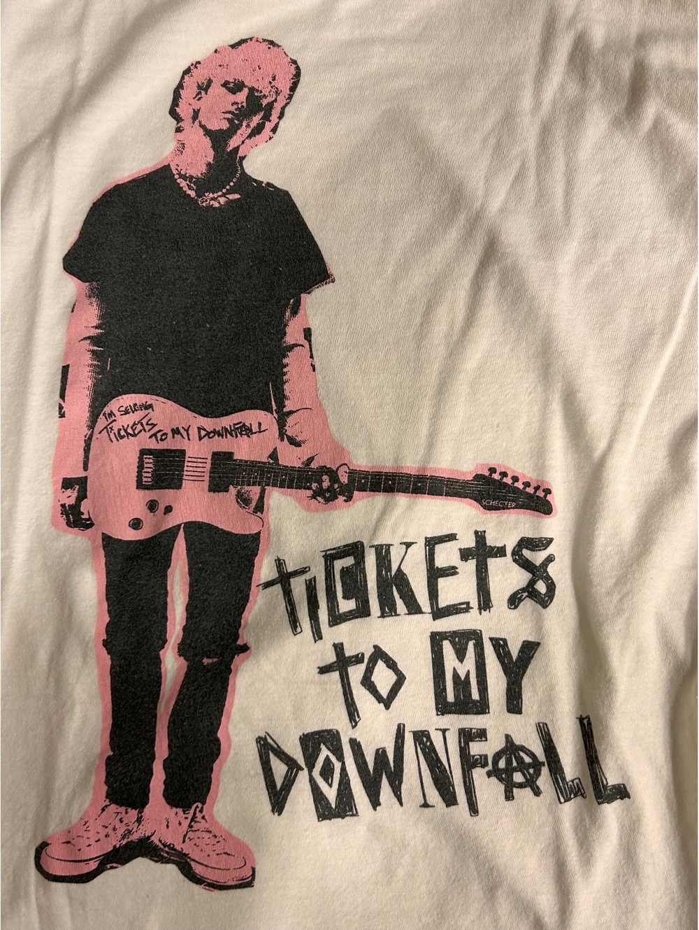 Tultex Large White Graphic T-Shirt with Pink and Black 'Tick - Picture 5 of 8